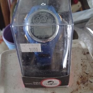 Clique Blue Digital Sports Watch NWT